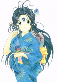 Skuld with Yukata and beaker